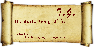 Theobald Gorgiás névjegykártya
